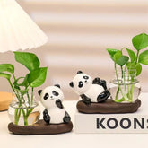 2 pc Panda Vase